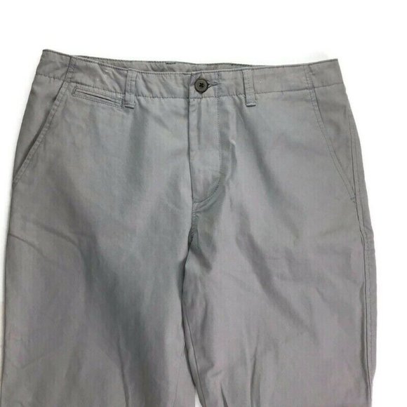 JCP Mens Gray Pants Size 34 x 30 2Ply Twill 100% Cotton Flat Front Straight Leg - Picture 2 of 4